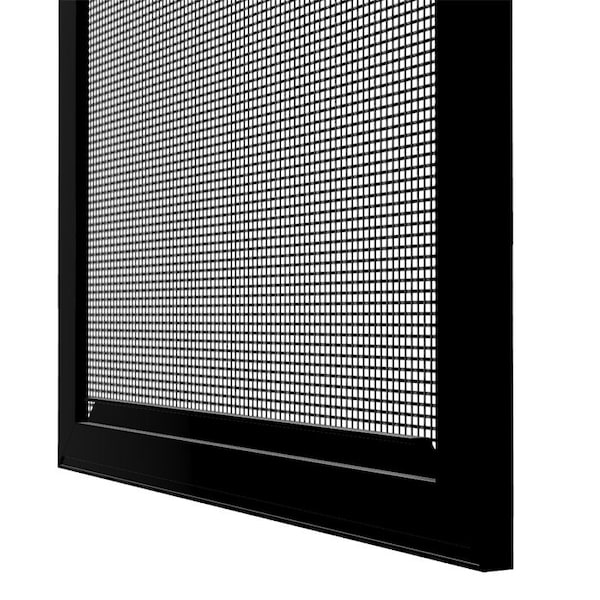 36 In W X 42 In H Slider Glider Window Screen, SL1, Charcoal Fiberglass Mesh, Black